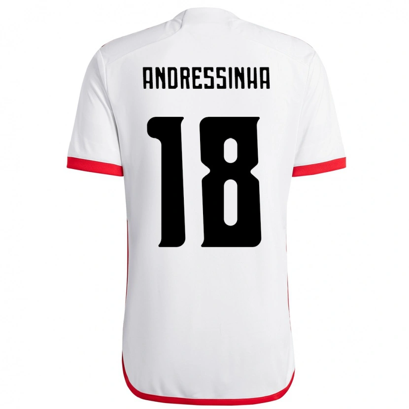Danxen Dames Andressinha #18 Wit Rood Uitshirt Uittenue 2025/26 T-Shirt
