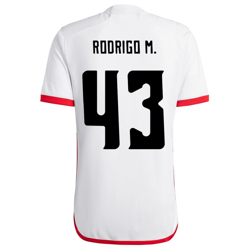Danxen Dames Rodrigo Muniz #43 Wit Rood Uitshirt Uittenue 2025/26 T-Shirt
