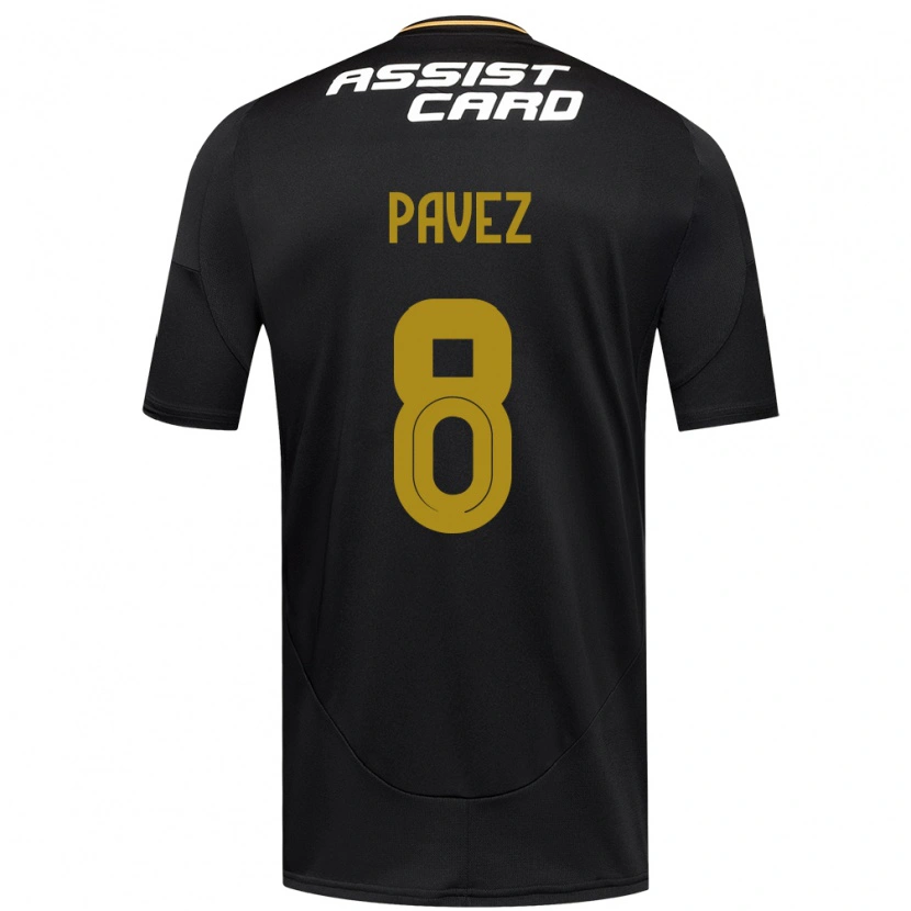 Danxen Dames Esteban Pavez #8 Zwart Wit Uitshirt Uittenue 2025/26 T-Shirt