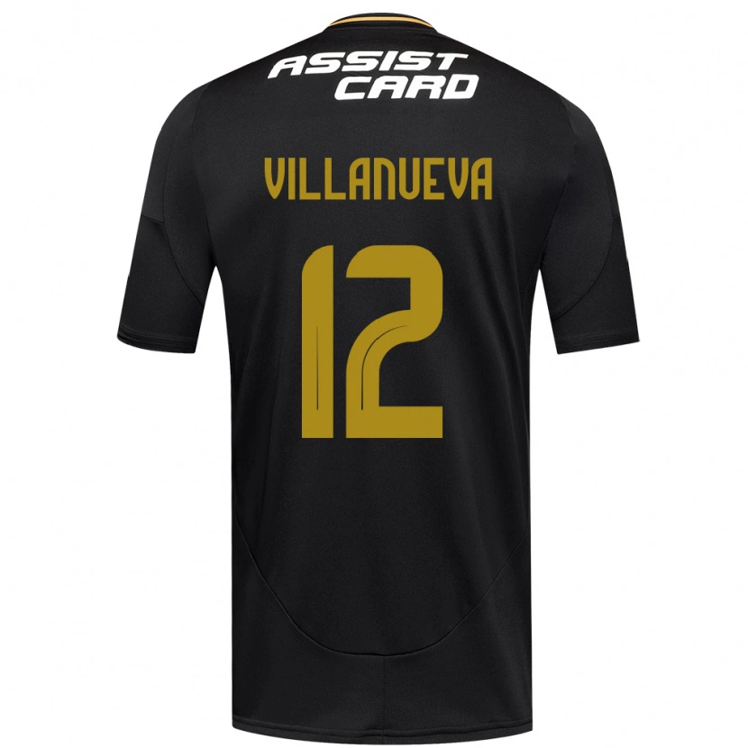 Danxen Dames Eduardo Villanueva #12 Zwart Wit Uitshirt Uittenue 2025/26 T-Shirt
