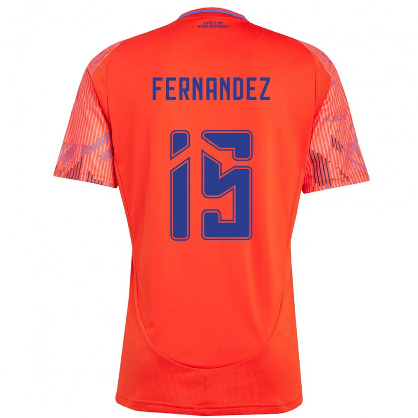 Danxen Dames Vicente Fernández #15 Oranje Rood Uitshirt Uittenue 2025/26 T-Shirt