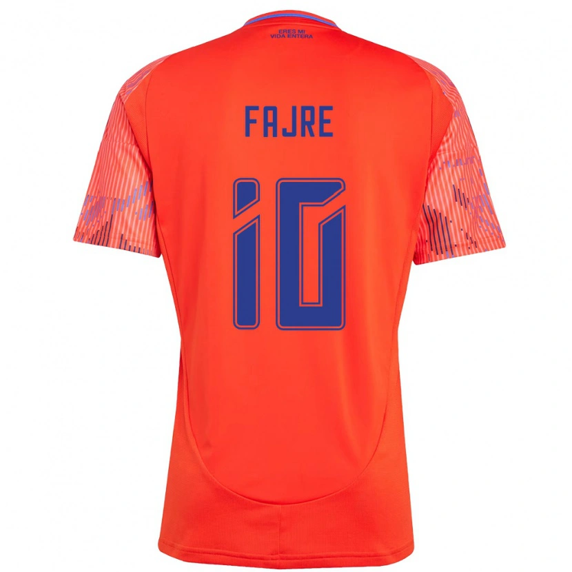 Danxen Dames Nicole Fajre #10 Oranje Rood Uitshirt Uittenue 2025/26 T-Shirt