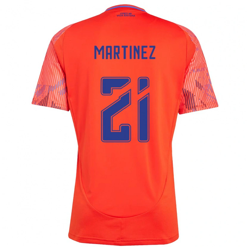 Danxen Dames Maria Martínez #21 Oranje Rood Uitshirt Uittenue 2025/26 T-Shirt