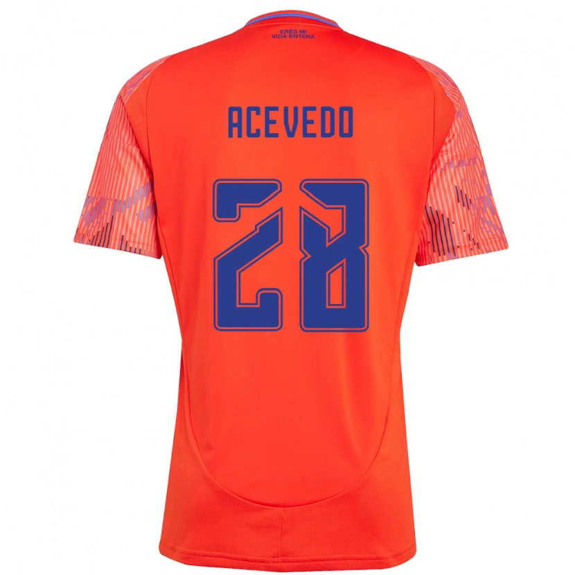 Danxen Dames Florencia Acevedo #28 Oranje Rood Uitshirt Uittenue 2025/26 T-Shirt
