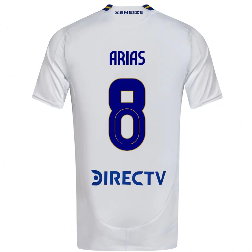 Danxen Dames Agustina Arias #8 Wit Blauw Uitshirt Uittenue 2025/26 T-Shirt