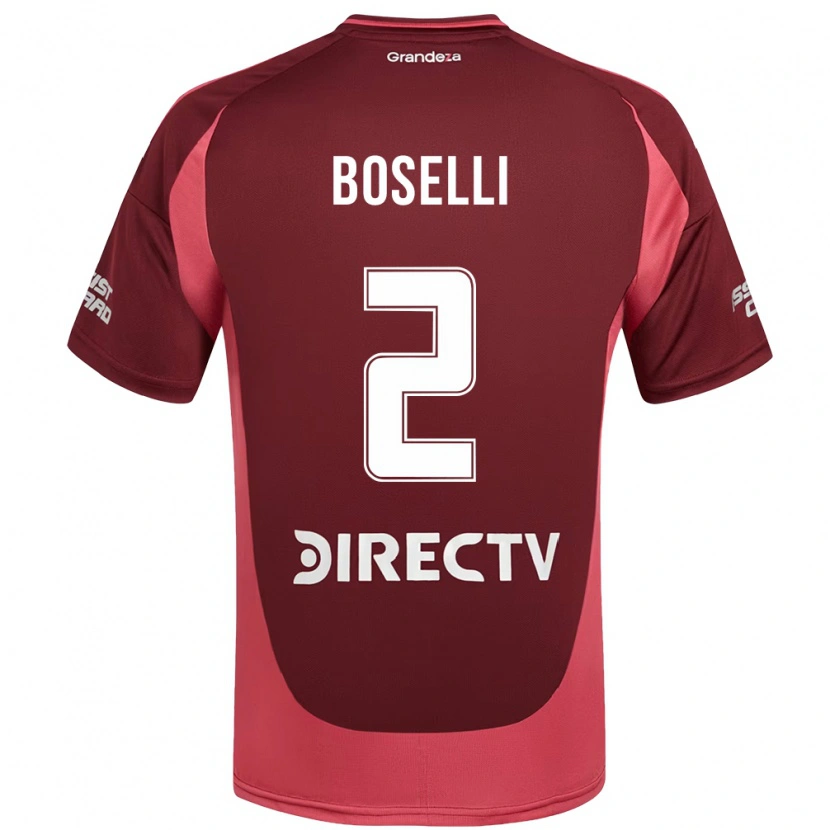 Danxen Dames Sebastián Boselli #2 Bourgondisch Magenta Uitshirt Uittenue 2025/26 T-Shirt