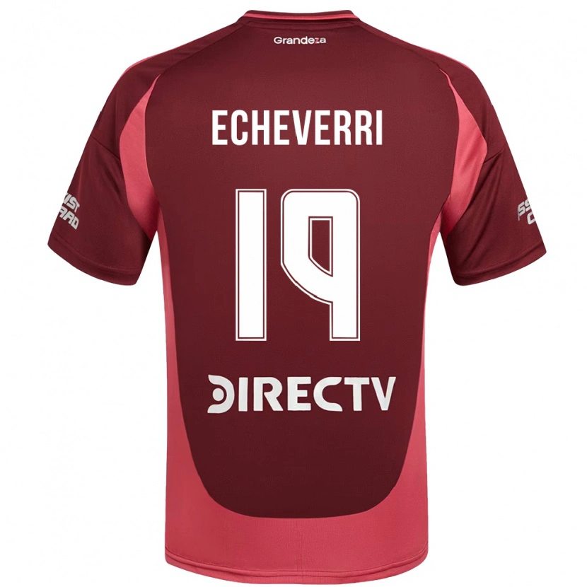 Danxen Dames Claudio Echeverri #19 Bourgondisch Magenta Uitshirt Uittenue 2025/26 T-Shirt