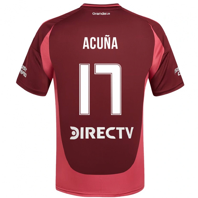 Danxen Dames Ayelén Acuña #17 Bourgondisch Magenta Uitshirt Uittenue 2025/26 T-Shirt