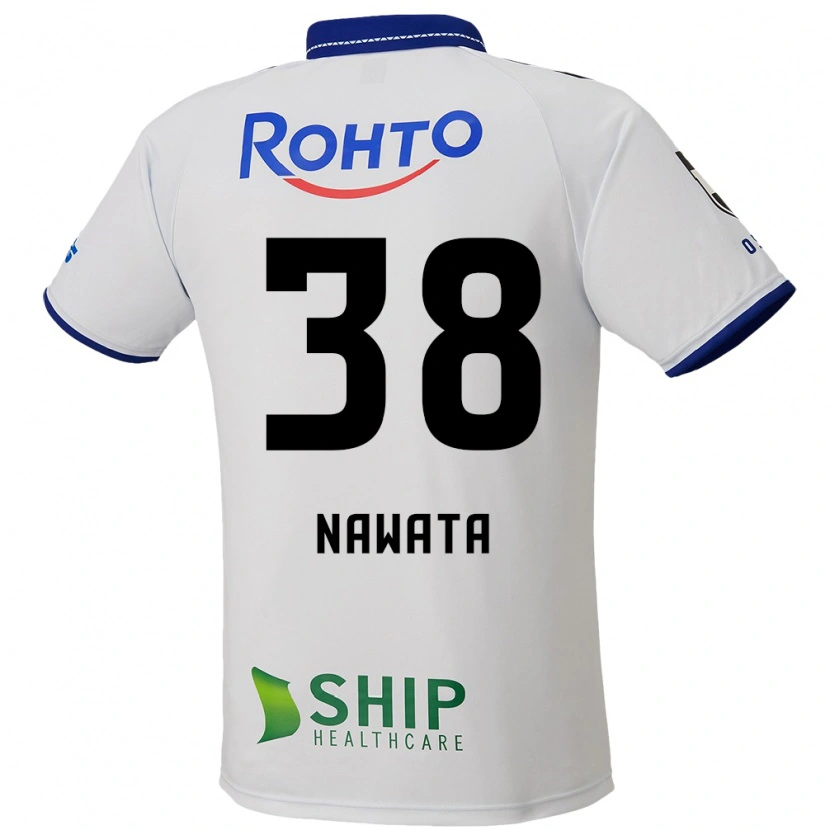 Danxen Dames Gaku Nawata #38 Wit Blauw Zwart Uitshirt Uittenue 2025/26 T-Shirt