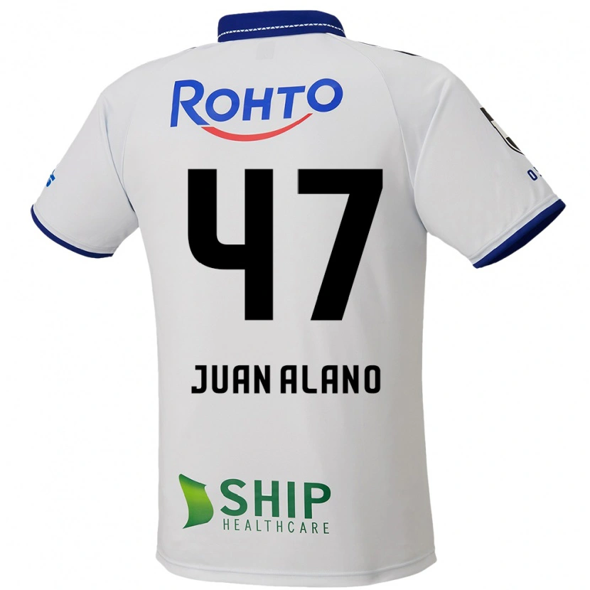Danxen Dames Juan Alano #47 Wit Blauw Zwart Uitshirt Uittenue 2025/26 T-Shirt