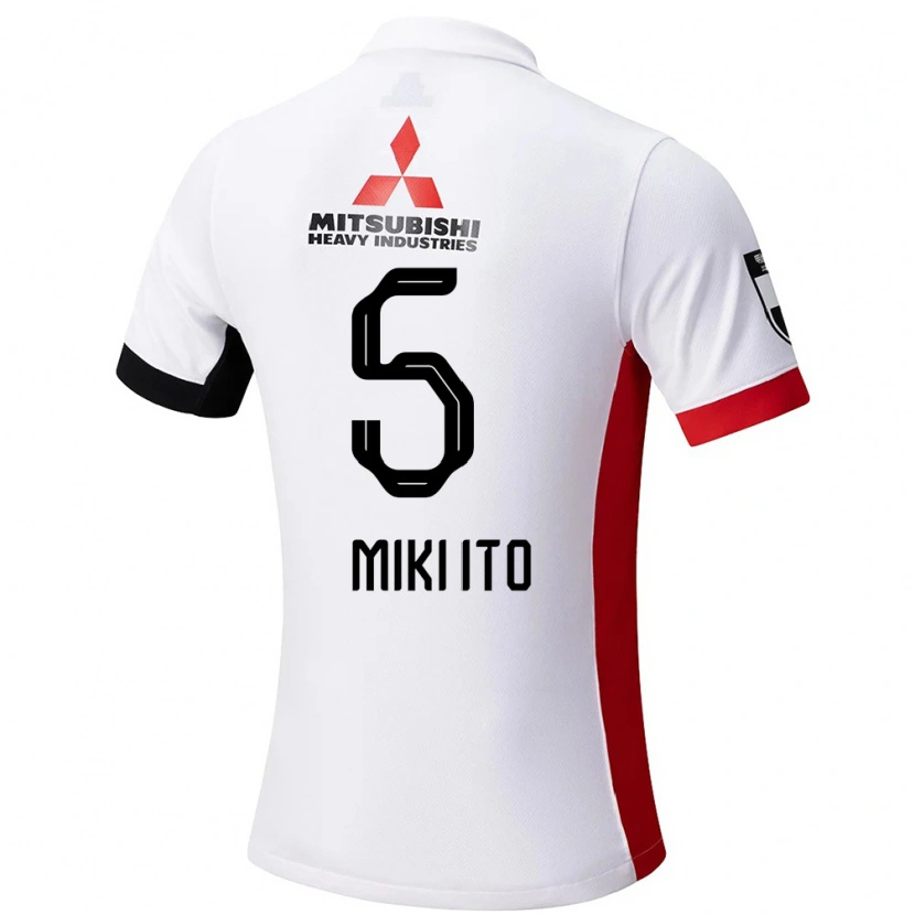 Danxen Dames Miki Ito #5 Wit Zwart Uitshirt Uittenue 2025/26 T-Shirt