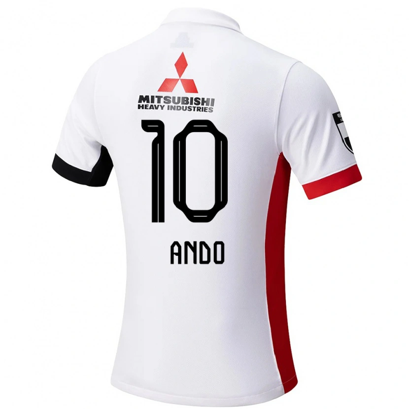Danxen Dames Kozue Ando #10 Wit Zwart Uitshirt Uittenue 2025/26 T-Shirt