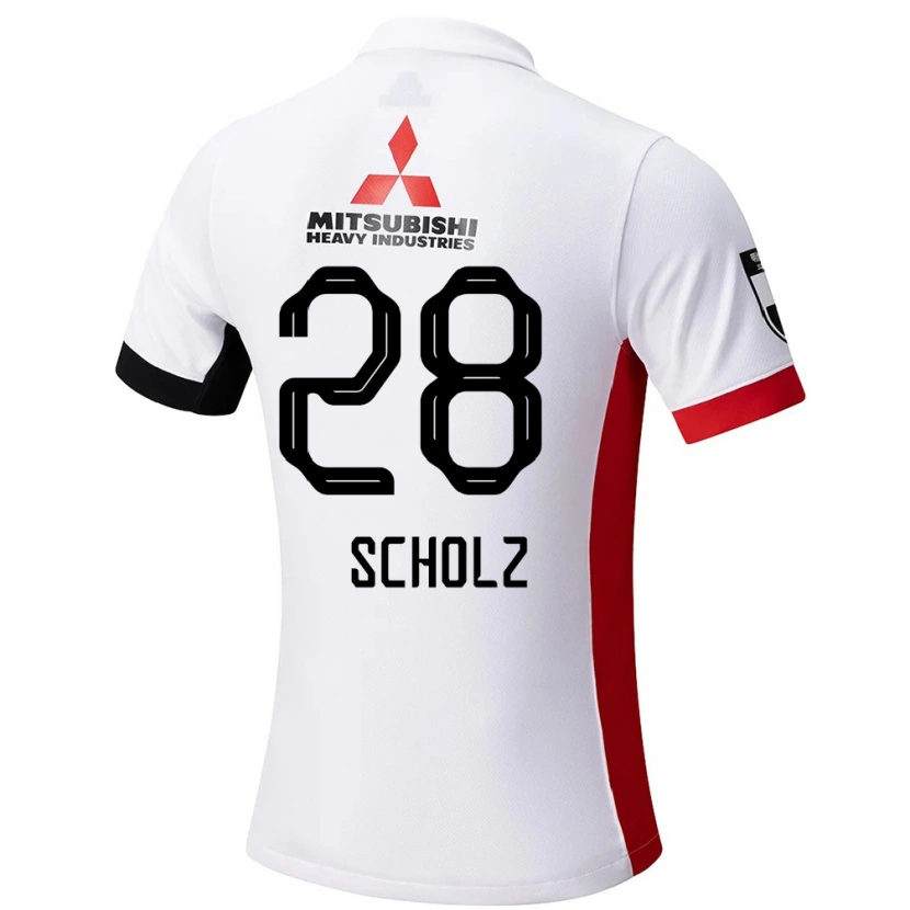 Danxen Dames Alexander Scholz #28 Wit Zwart Uitshirt Uittenue 2025/26 T-Shirt