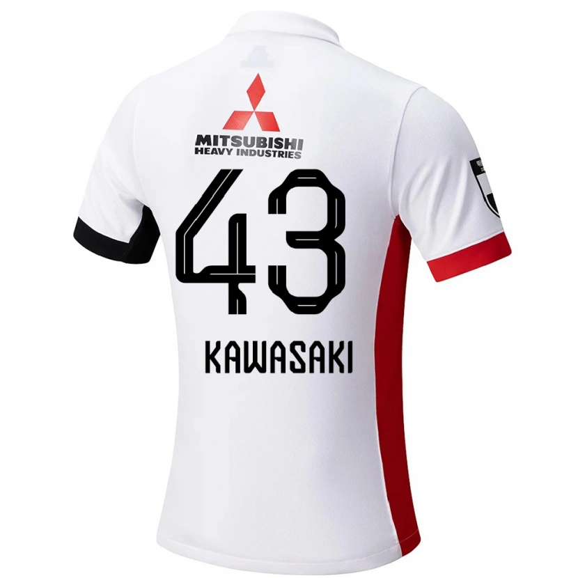 Danxen Dames Atsushi Kawasaki #43 Wit Zwart Uitshirt Uittenue 2025/26 T-Shirt