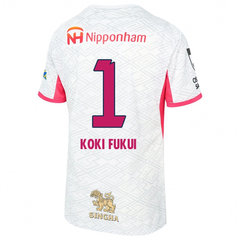 Danxen Dames Koki Fukui #1 Wit Sakura Roze Uitshirt Uittenue 2025/26 T-Shirt
