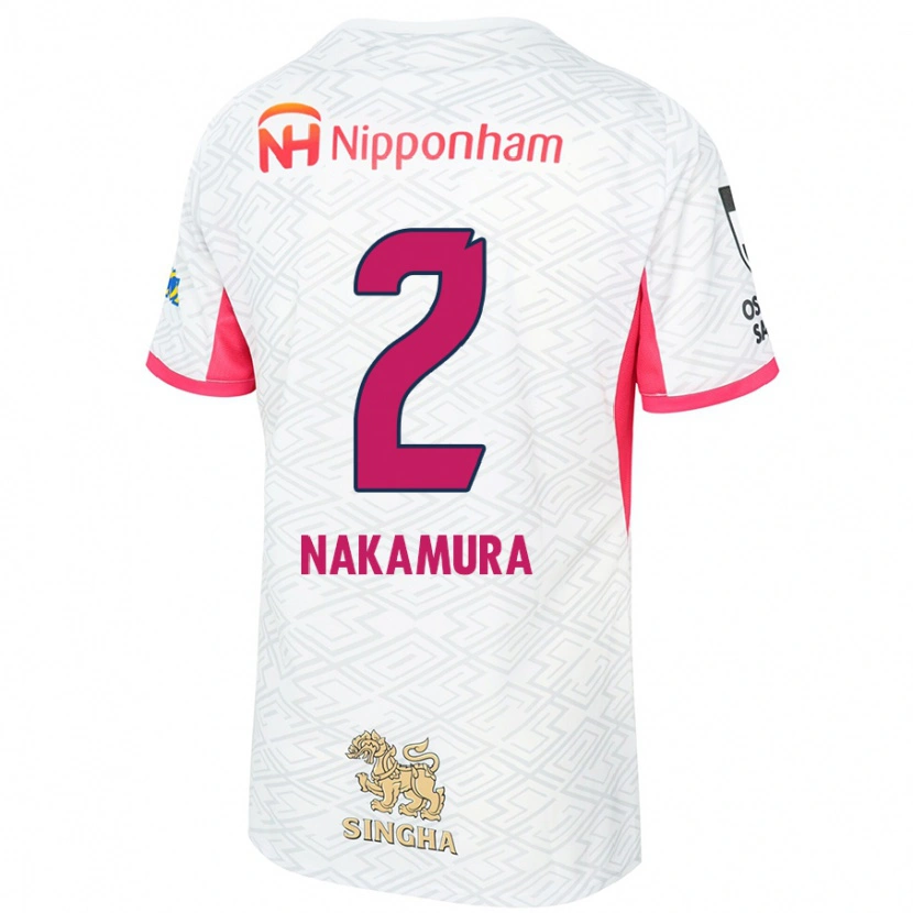 Danxen Dames Takumi Nakamura #2 Wit Sakura Roze Uitshirt Uittenue 2025/26 T-Shirt