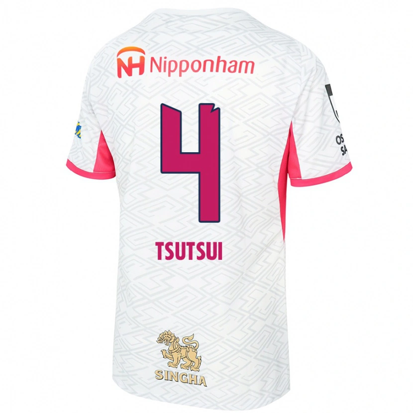 Danxen Dames Riko Tsutsui #4 Wit Sakura Roze Uitshirt Uittenue 2025/26 T-Shirt