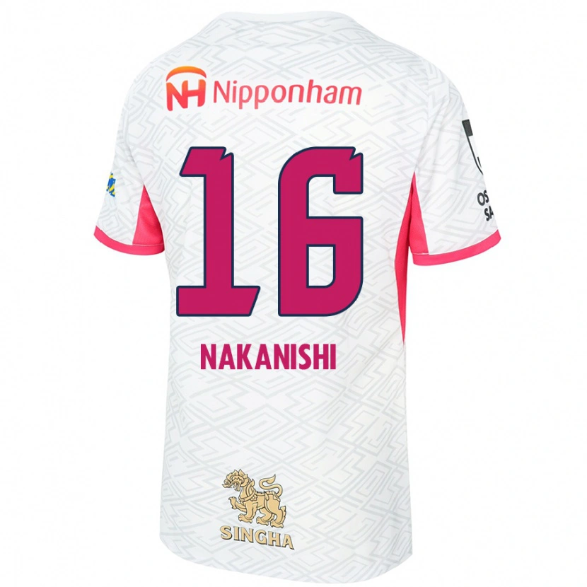 Danxen Dames Fuu Nakanishi #16 Wit Sakura Roze Uitshirt Uittenue 2025/26 T-Shirt