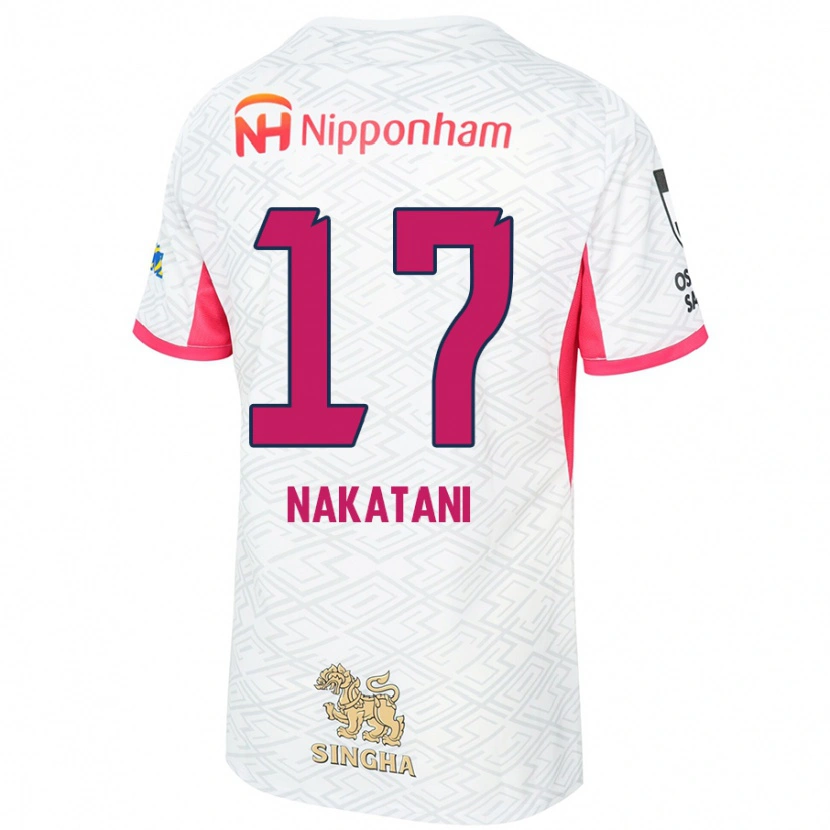 Danxen Dames Rina Nakatani #17 Wit Sakura Roze Uitshirt Uittenue 2025/26 T-Shirt