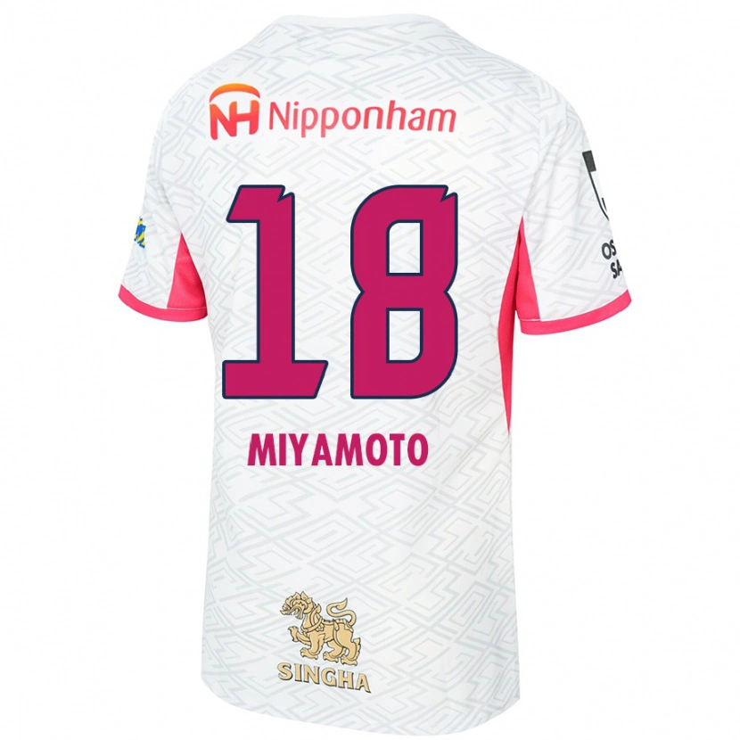 Danxen Dames Hikari Miyamoto #18 Wit Sakura Roze Uitshirt Uittenue 2025/26 T-Shirt