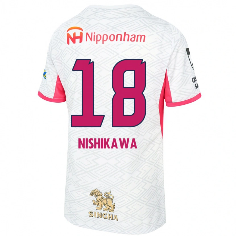 Danxen Dames Jun Nishikawa #18 Wit Sakura Roze Uitshirt Uittenue 2025/26 T-Shirt