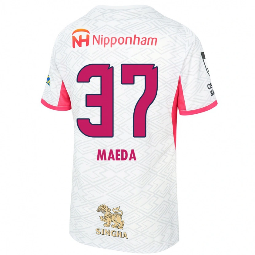 Danxen Dames Ryudai Maeda #37 Wit Sakura Roze Uitshirt Uittenue 2025/26 T-Shirt