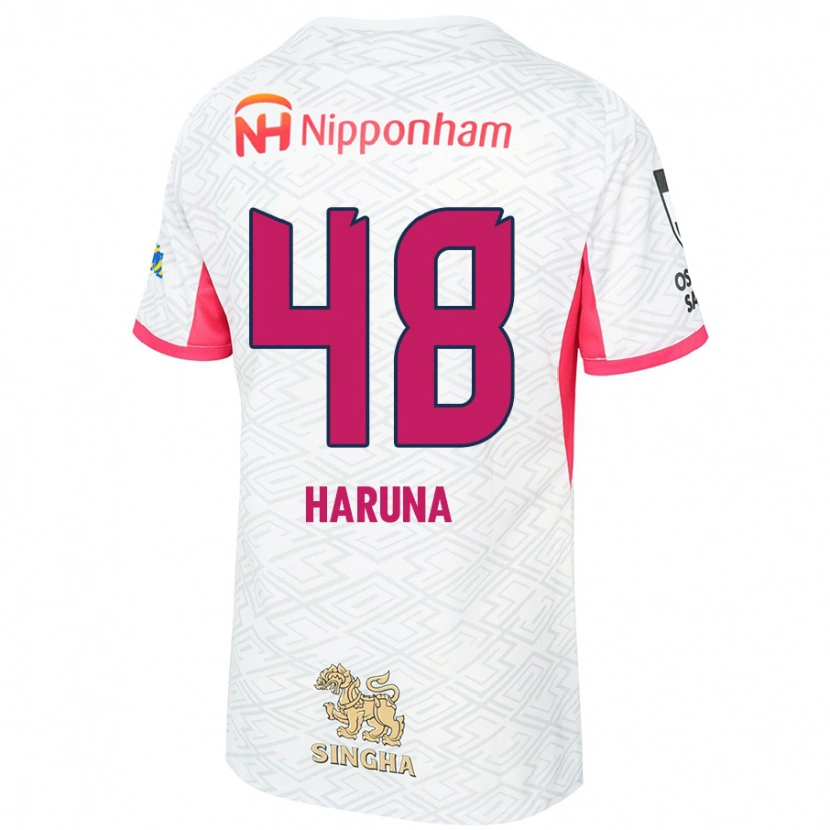 Danxen Dames Ryusei Haruna #48 Wit Sakura Roze Uitshirt Uittenue 2025/26 T-Shirt