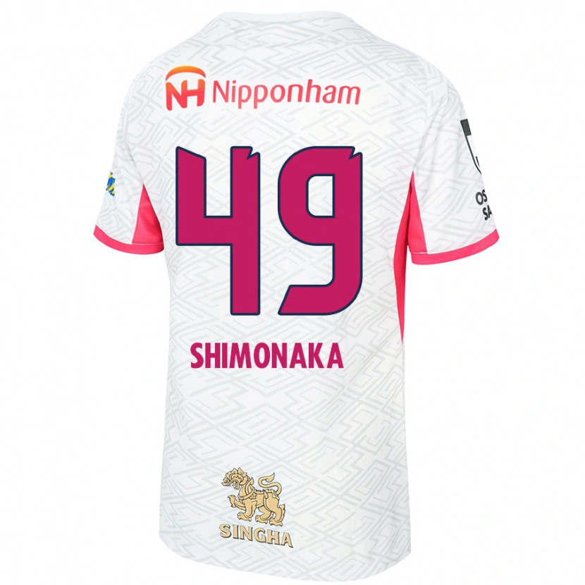 Danxen Dames Ryoga Shimonaka #49 Wit Sakura Roze Uitshirt Uittenue 2025/26 T-Shirt