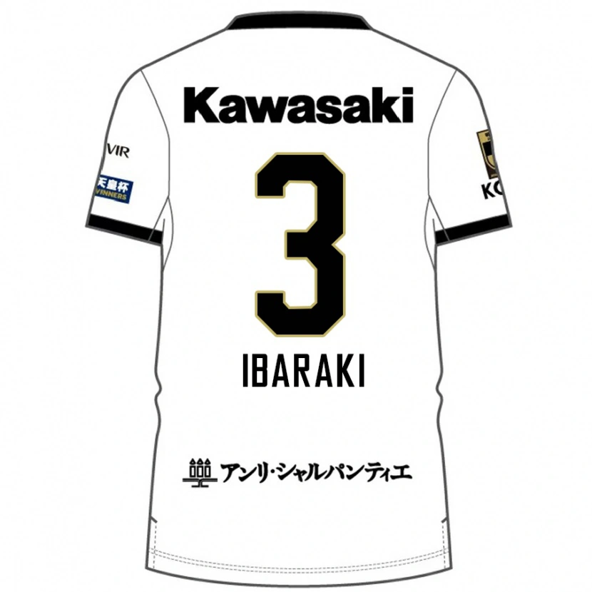 Danxen Dames Riku Ibaraki #3 Wit Zwart Uitshirt Uittenue 2025/26 T-Shirt