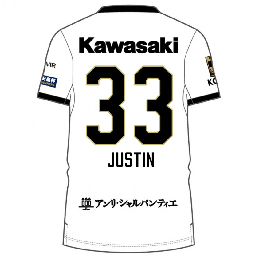 Danxen Dames Justin Homma #33 Wit Zwart Uitshirt Uittenue 2025/26 T-Shirt