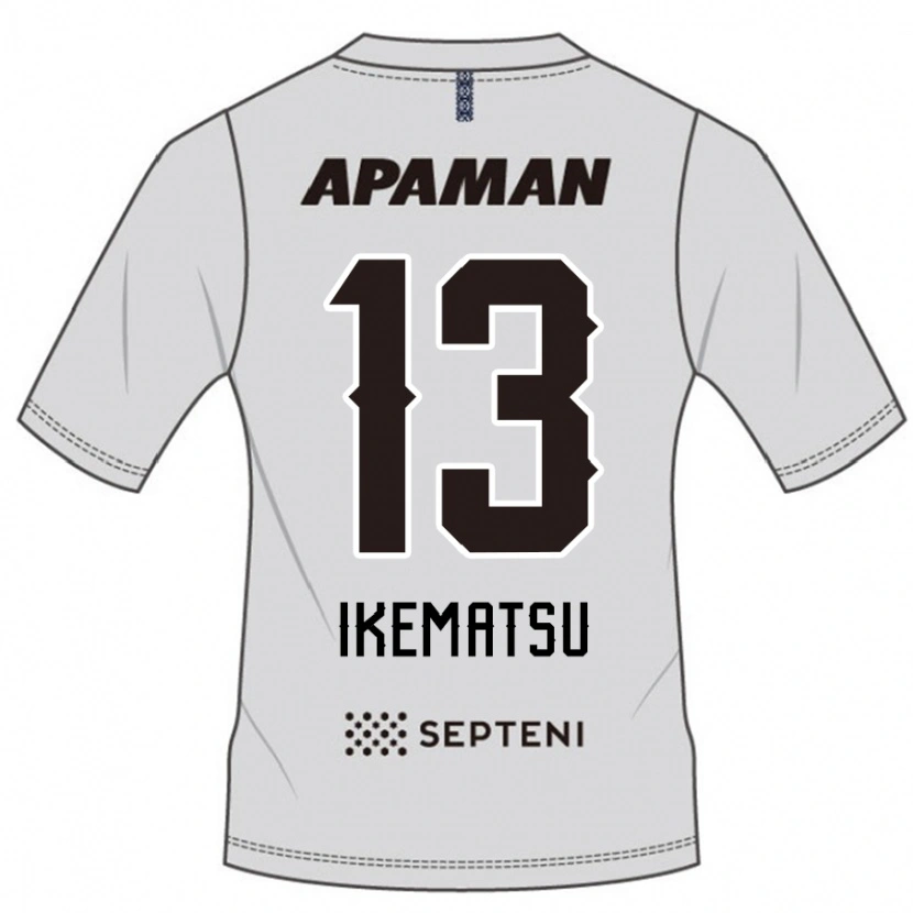 Danxen Dames Shumpei Ikematsu #13 Lichtgrijs Uitshirt Uittenue 2025/26 T-Shirt