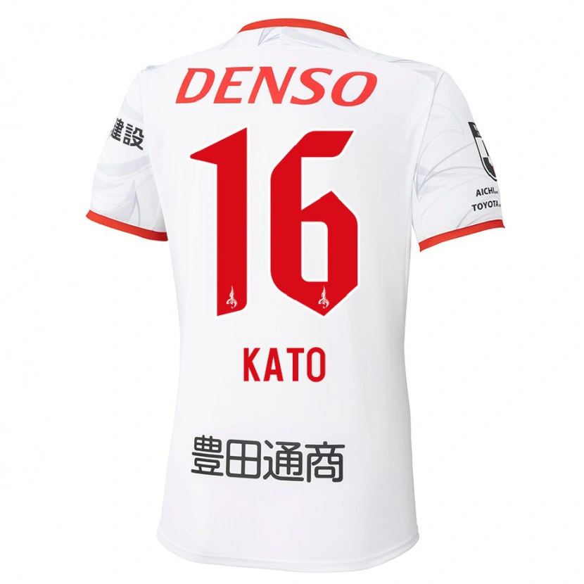 Danxen Dames Naotaro Kato #16 Wit Rood Uitshirt Uittenue 2025/26 T-Shirt