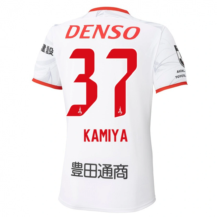 Danxen Dames Kiichi Kamiya #37 Wit Rood Uitshirt Uittenue 2025/26 T-Shirt