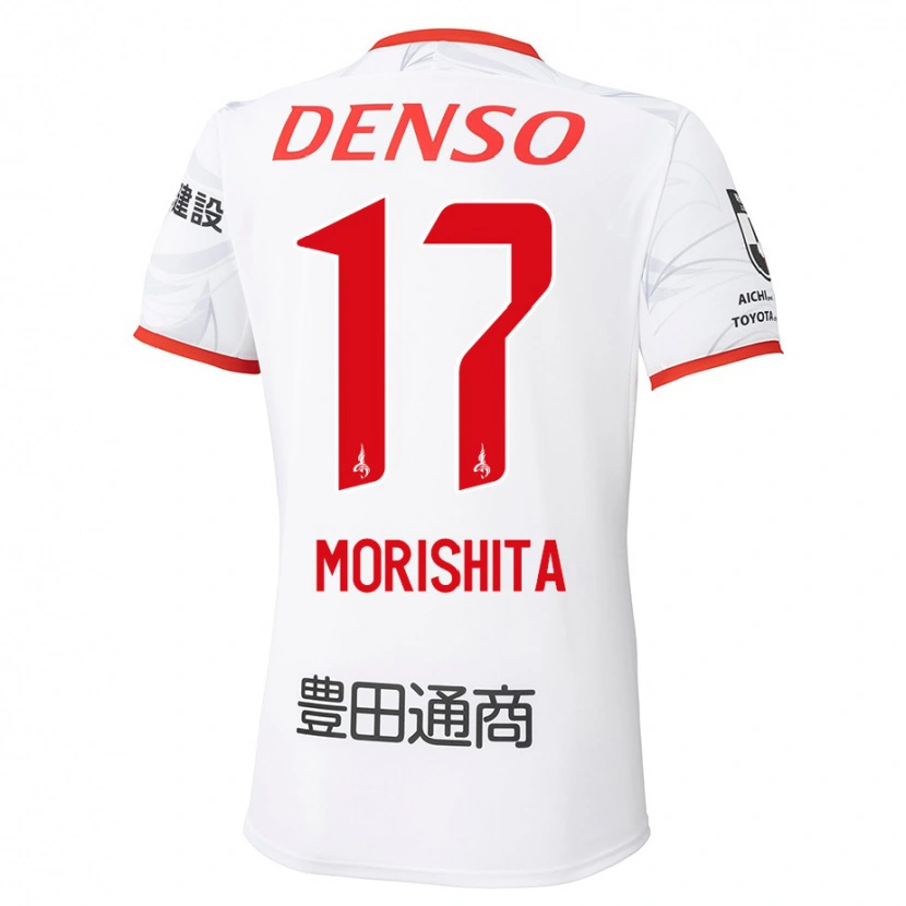 Danxen Dames Ryoya Morishita #17 Wit Rood Uitshirt Uittenue 2025/26 T-Shirt