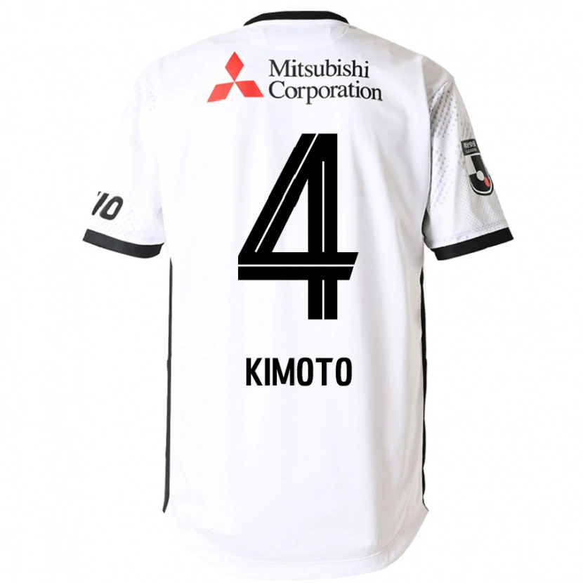Danxen Dames Yasuki Kimoto #4 Wit Zwart Uitshirt Uittenue 2025/26 T-Shirt