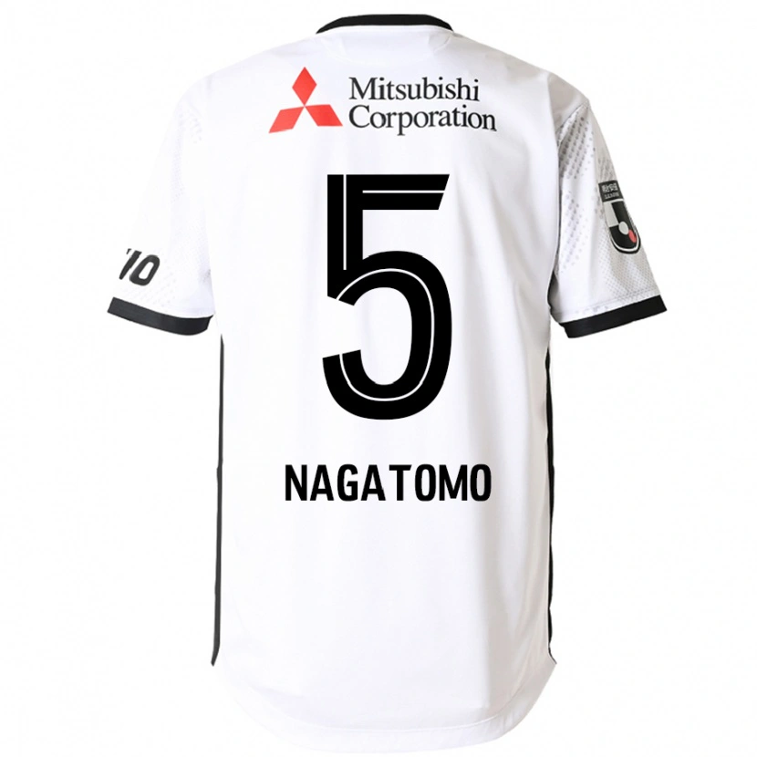 Danxen Dames Yuto Nagatomo #5 Wit Zwart Uitshirt Uittenue 2025/26 T-Shirt