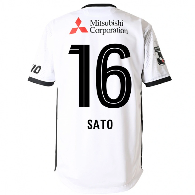 Danxen Dames Kein Sato #16 Wit Zwart Uitshirt Uittenue 2025/26 T-Shirt