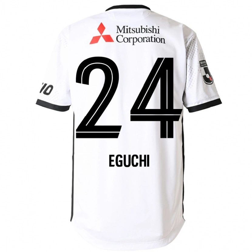 Danxen Dames Kaito Eguchi #24 Wit Zwart Uitshirt Uittenue 2025/26 T-Shirt