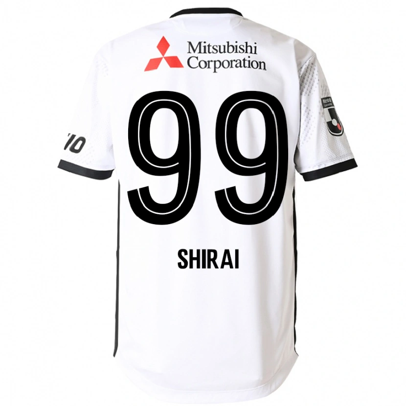 Danxen Dames Kosuke Shirai #99 Wit Zwart Uitshirt Uittenue 2025/26 T-Shirt
