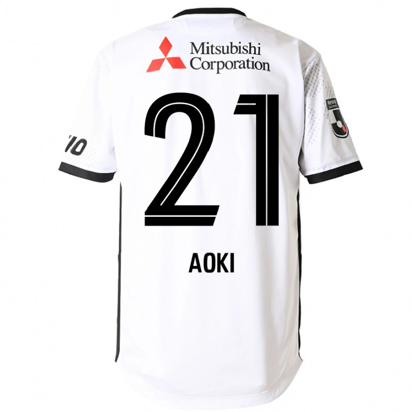 Danxen Dames Takuya Aoki #21 Wit Zwart Uitshirt Uittenue 2025/26 T-Shirt