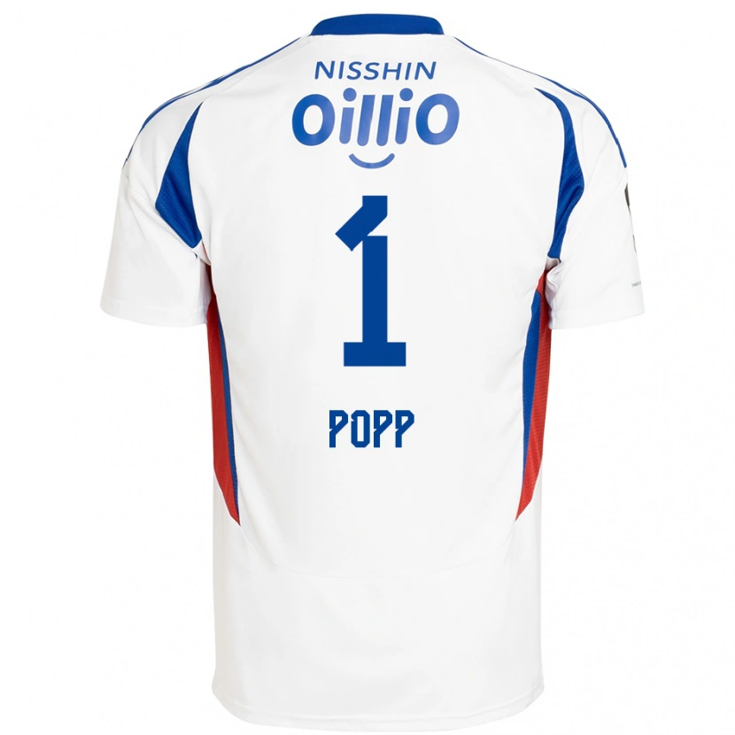 Danxen Dames William Popp #1 Wit Koningsblauw Uitshirt Uittenue 2025/26 T-Shirt