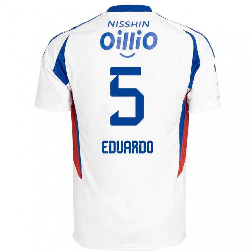 Danxen Dames Eduardo #5 Wit Koningsblauw Uitshirt Uittenue 2025/26 T-Shirt