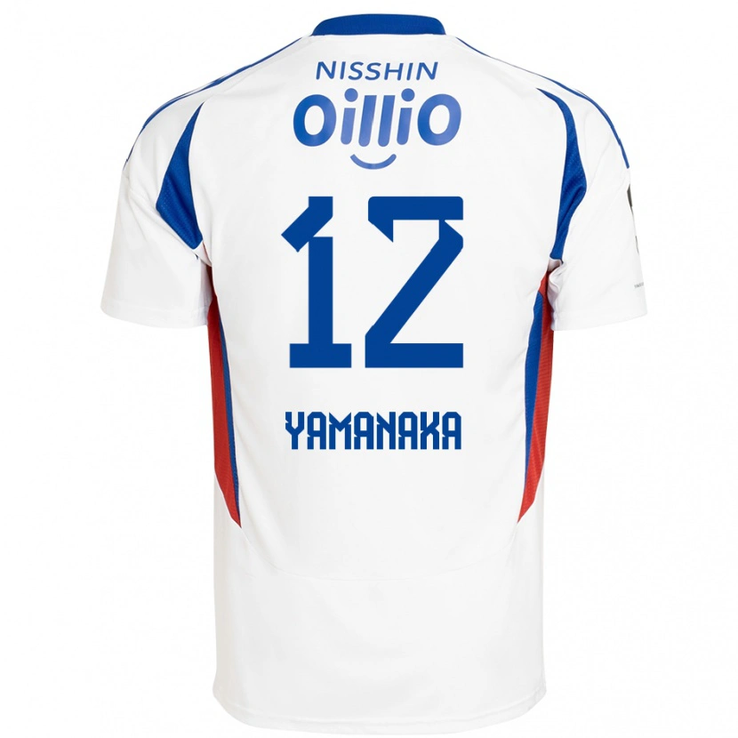 Danxen Dames Yuki Yamanaka #12 Wit Koningsblauw Uitshirt Uittenue 2025/26 T-Shirt
