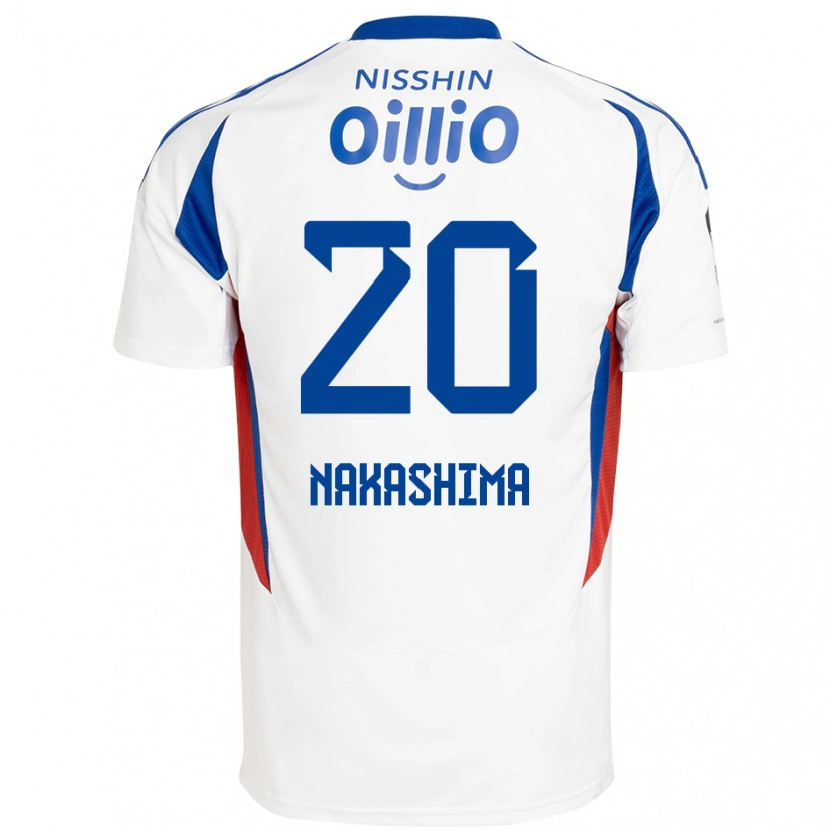 Danxen Dames Rikuto Nakashima #20 Wit Koningsblauw Uitshirt Uittenue 2025/26 T-Shirt