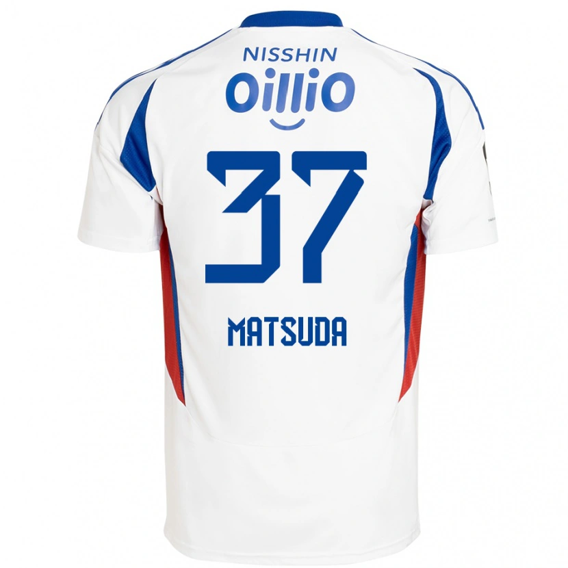 Danxen Dames Eitaro Matsuda #37 Wit Koningsblauw Uitshirt Uittenue 2025/26 T-Shirt