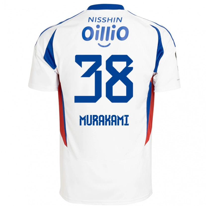 Danxen Dames Yuhi Murakami #38 Wit Koningsblauw Uitshirt Uittenue 2025/26 T-Shirt