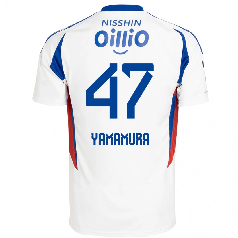 Danxen Dames Kazuya Yamamura #47 Wit Koningsblauw Uitshirt Uittenue 2025/26 T-Shirt