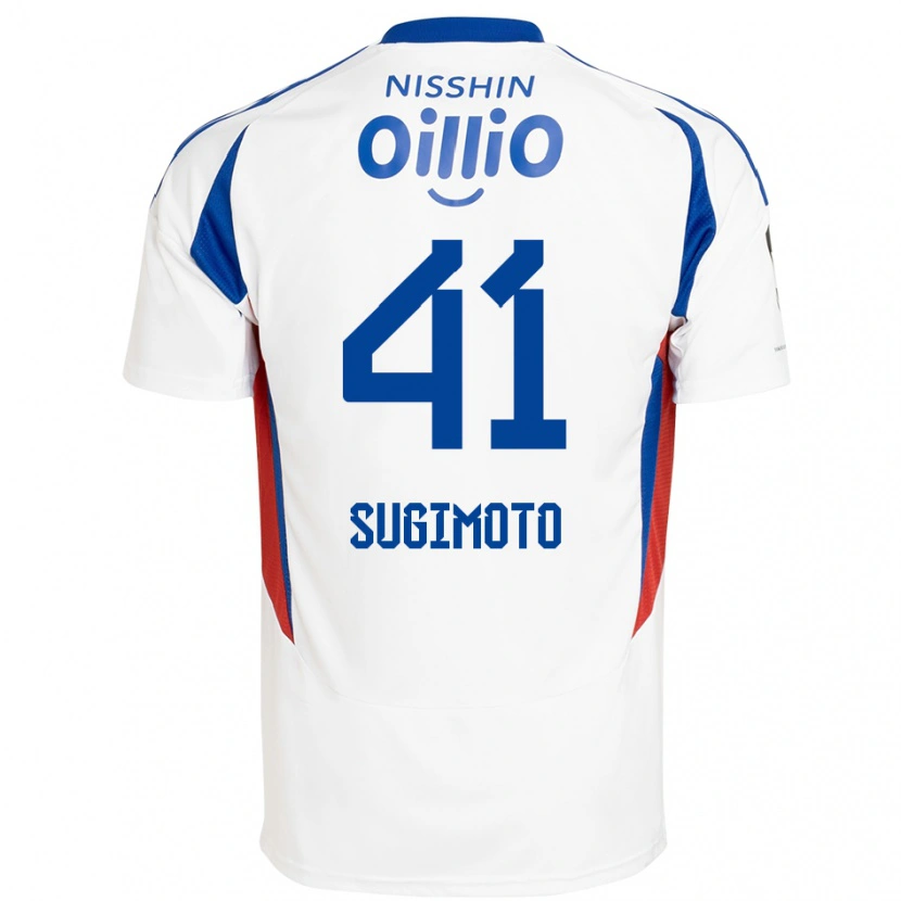 Danxen Dames Kenyu Sugimoto #41 Wit Koningsblauw Uitshirt Uittenue 2025/26 T-Shirt