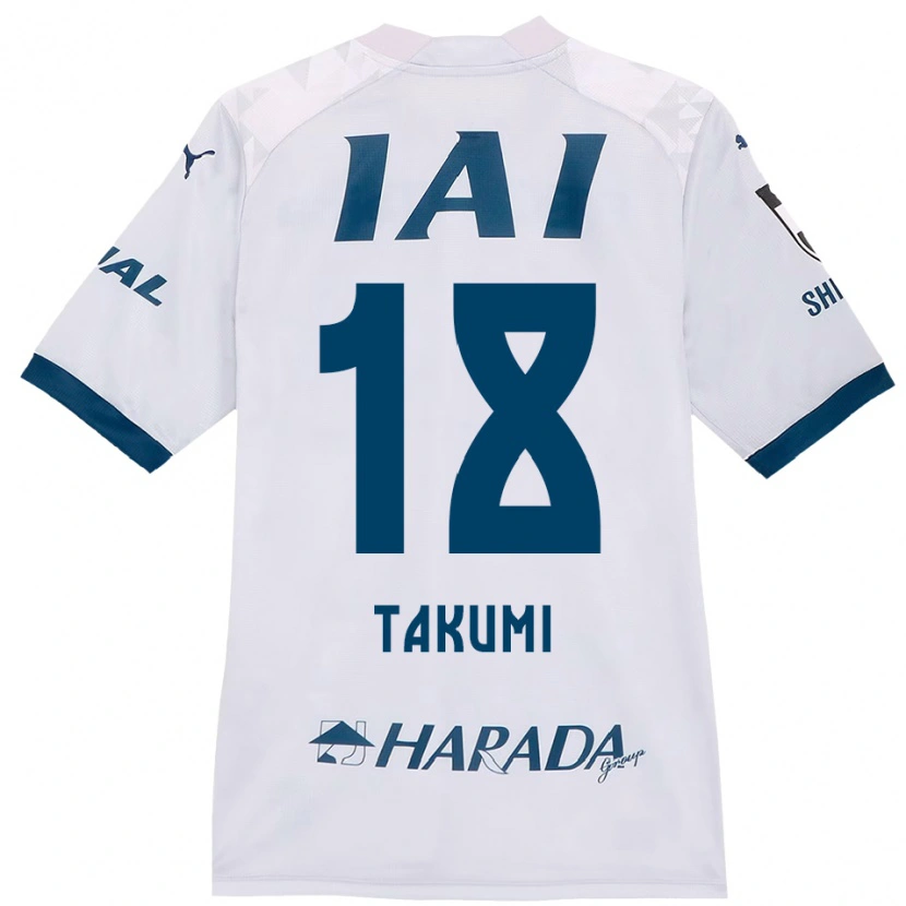 Danxen Dames Takumi Kato #18 Wit Koningsblauw Uitshirt Uittenue 2025/26 T-Shirt