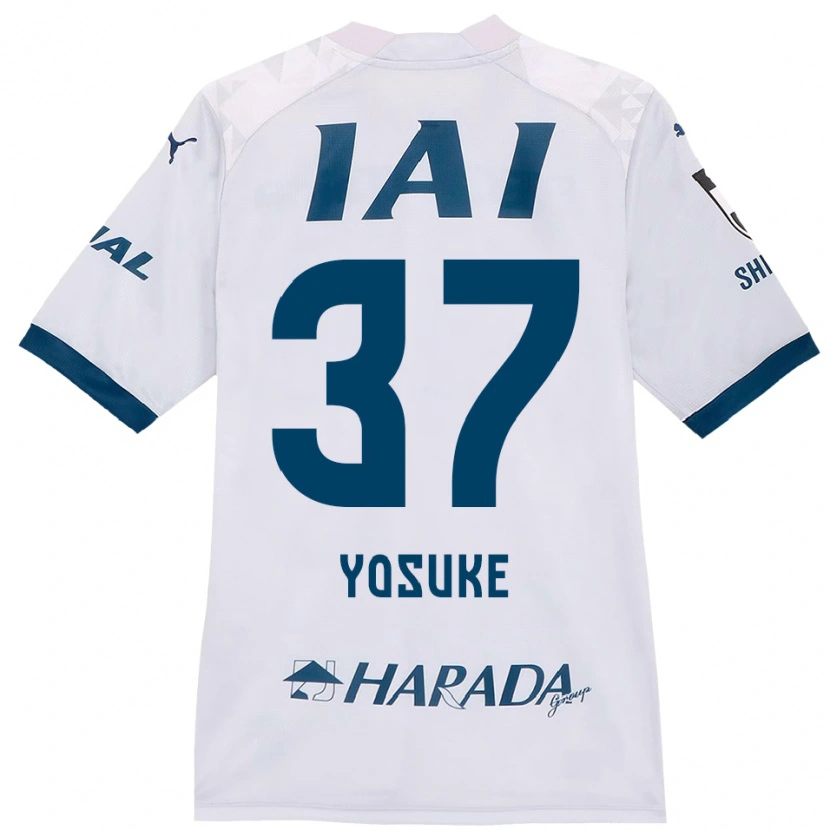 Danxen Dames Yosuke Morishige #37 Wit Koningsblauw Uitshirt Uittenue 2025/26 T-Shirt